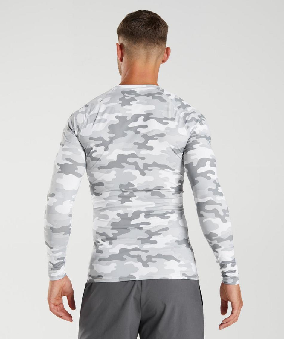 Gymshark Element Baselayer Muške Dugi Rukav Svijetlo Sive | HR 2198PJJ